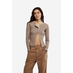 NEW FREE PEOPLE tilly long sleeve top in fallen rock